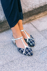 Ballerinas Fluorita Silver (incluye plantilla de lana y de piel )