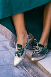 Blucher Ojo de tigre Green (incluye plantilla de lana y piel)