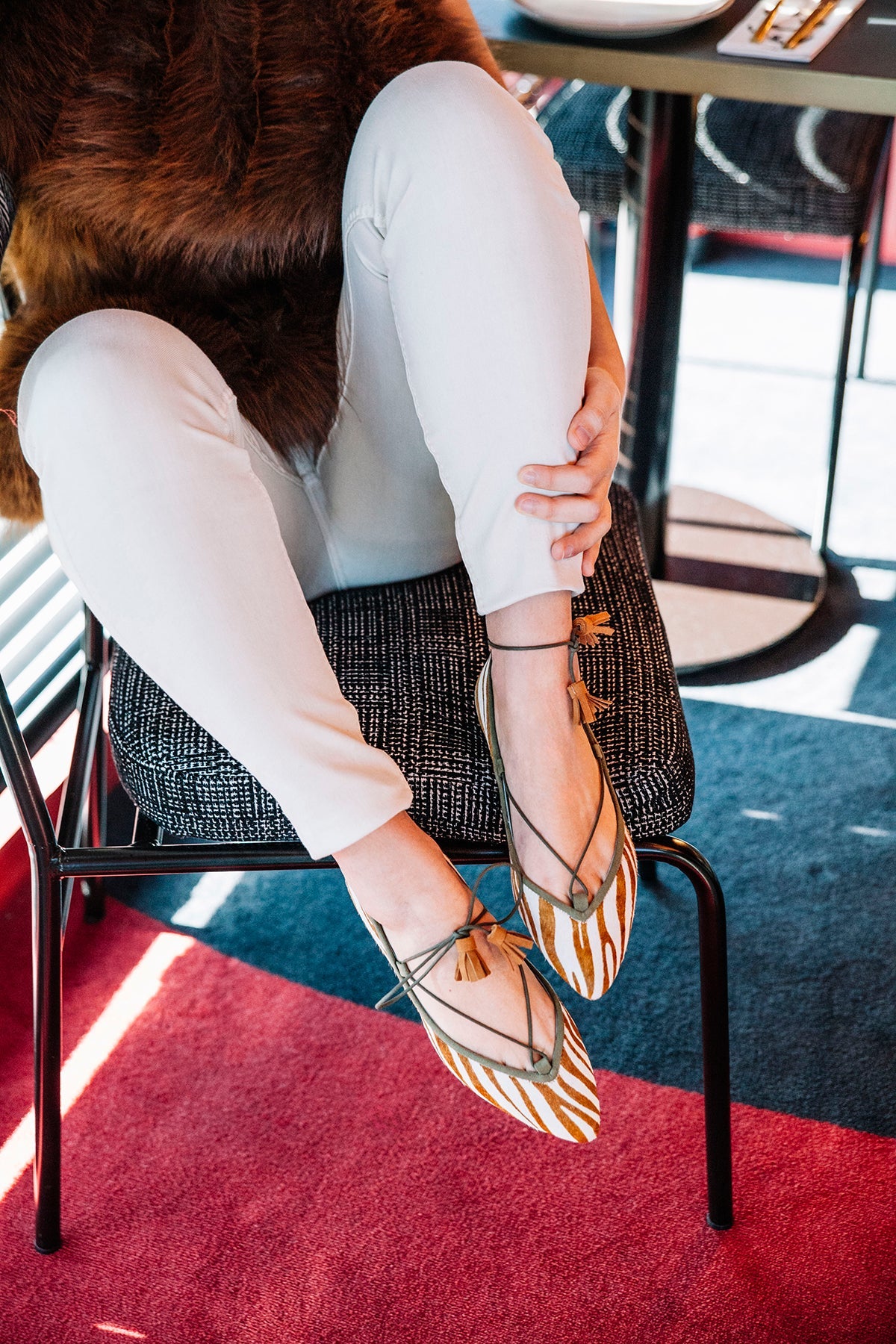 Ballerinas Miró Cebra (incluye plantilla de lana y piel)