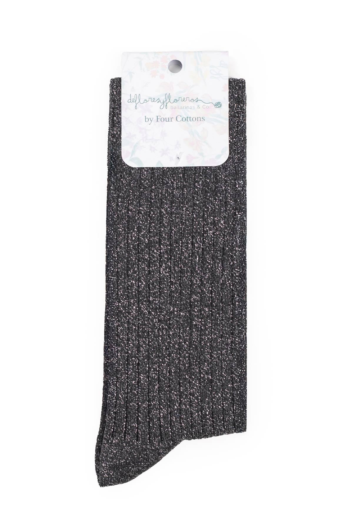 Calcetines Verde Agua Glitter